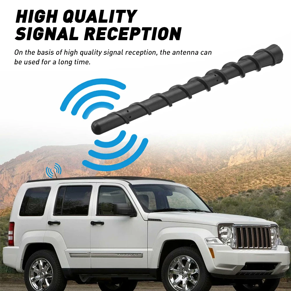 1Pc 7 Inch Car Antenna Aerial AM FM Radio Signal Antenna Replacement Auto Roof Mast Whip Thread Style Universal Car Accessories