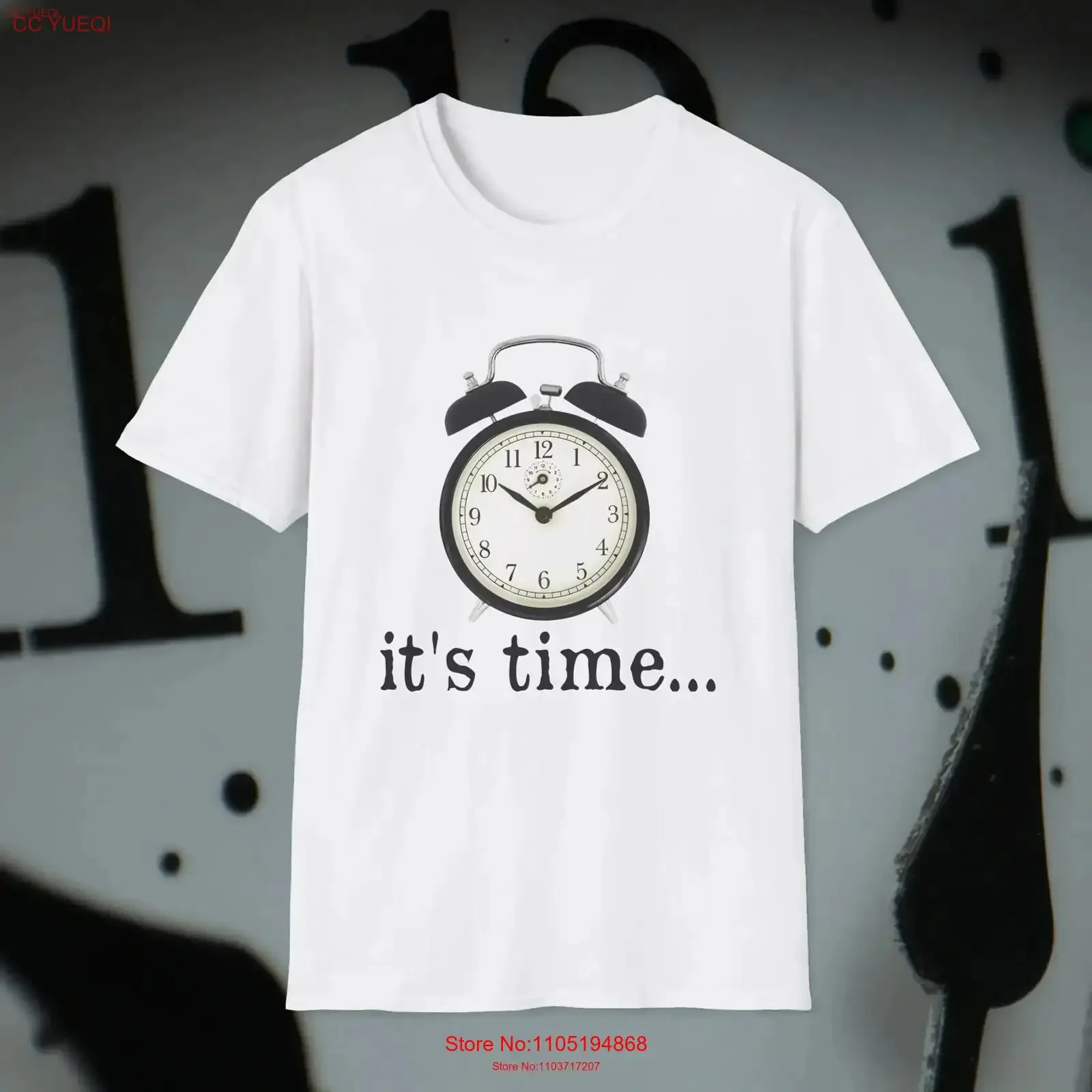 It's Time Funny Meme T Shirt Stupid Weird Clock Random Brainrot Cursed Oddly Specific Unhinged for Men vintage Washed