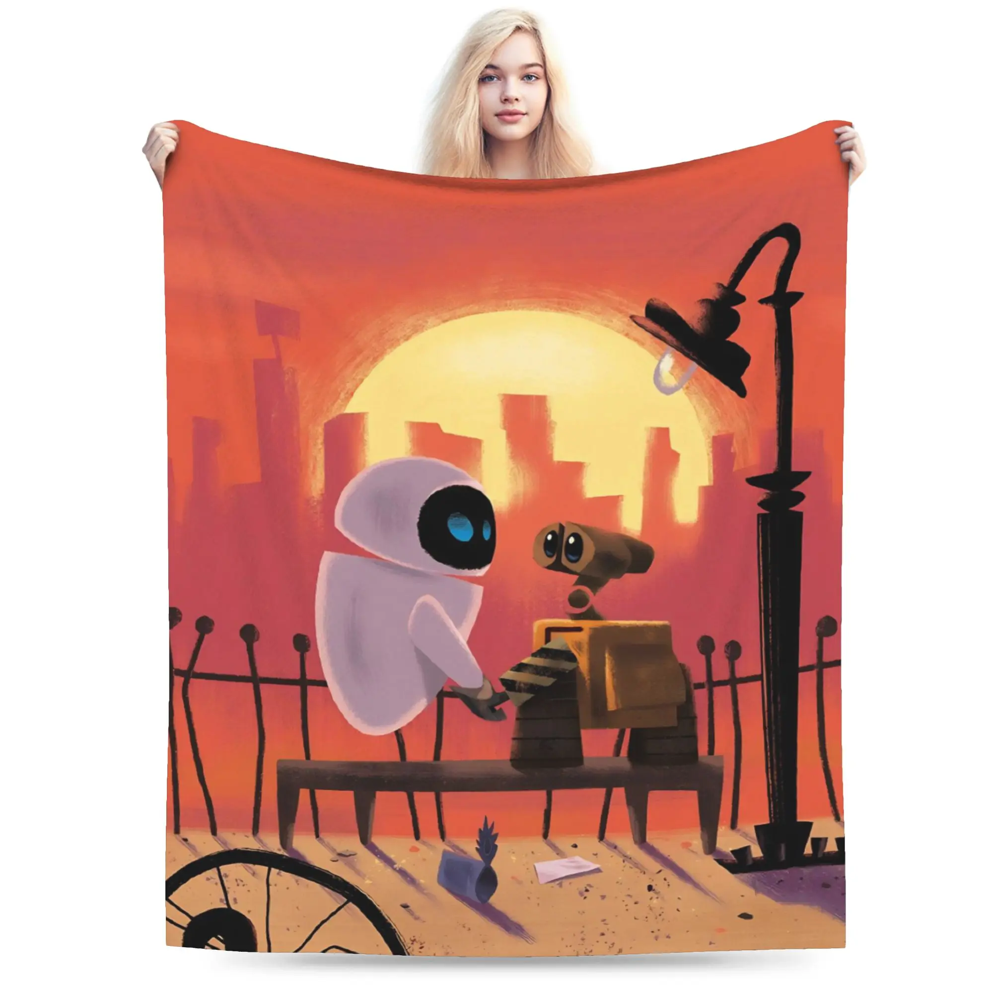 

WALL E Blanket Fleece Spring Autumn Breathable Ultra-Soft Throw Blanket for Bedding Travel Bedspreads