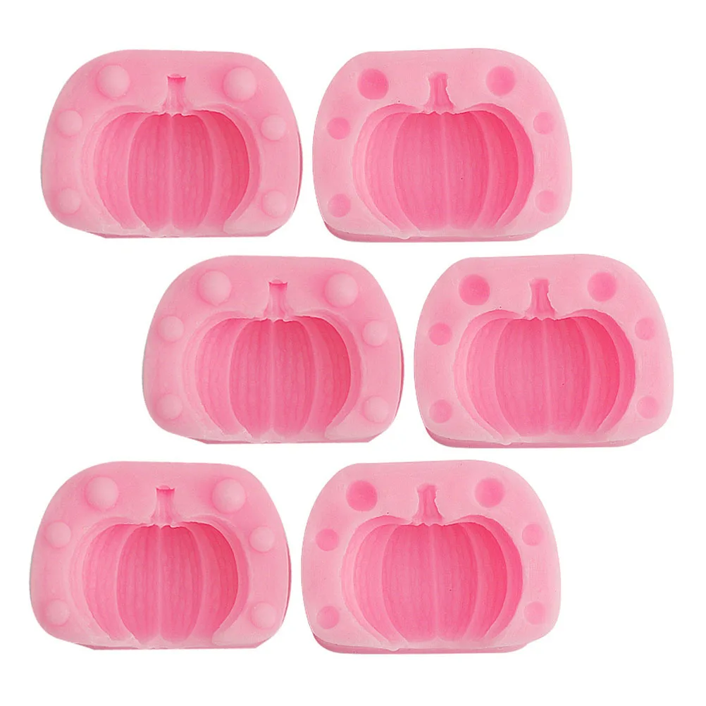 

6 Pcs Pumpkin Shape Cake Mold Silicone Silicone Baking Mold Baking Tool Halloween Decor Durability Home Use Gift Idea