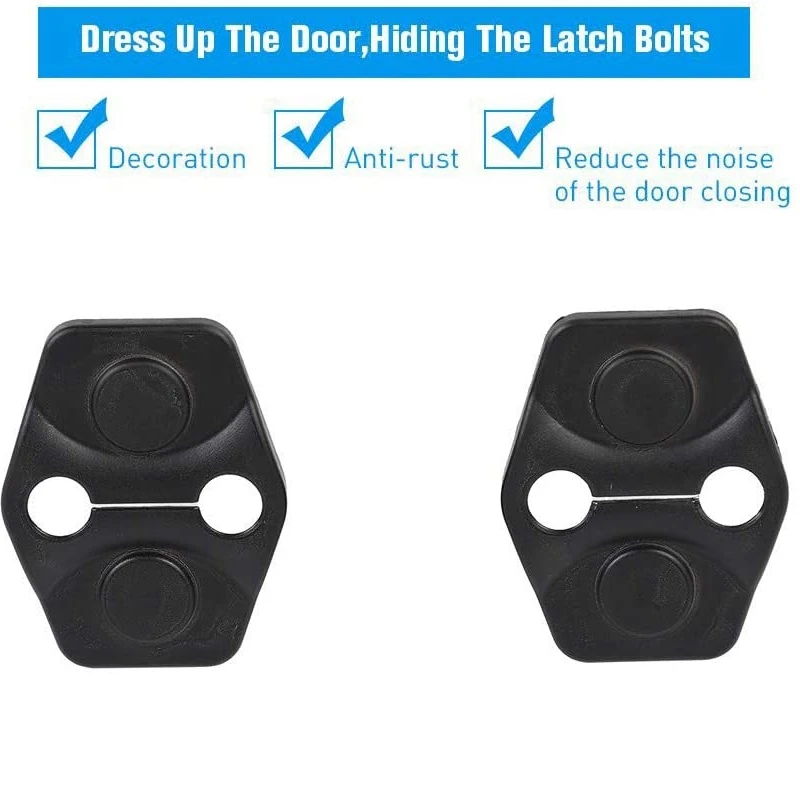 for Challenger Door Lock Buckle Covers Protection Trim for Dodge Challenger 2012-2020, Black