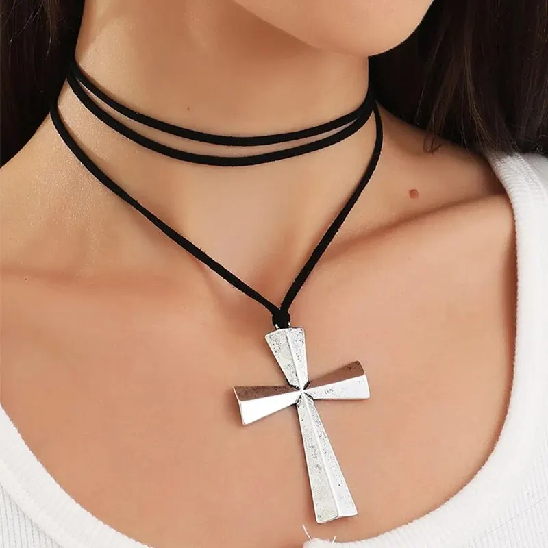Collana girocollo donna Vintage Sun collana nera con nastro Velvt gioielli in stile retrò su collana con ciondolo regalo per feste