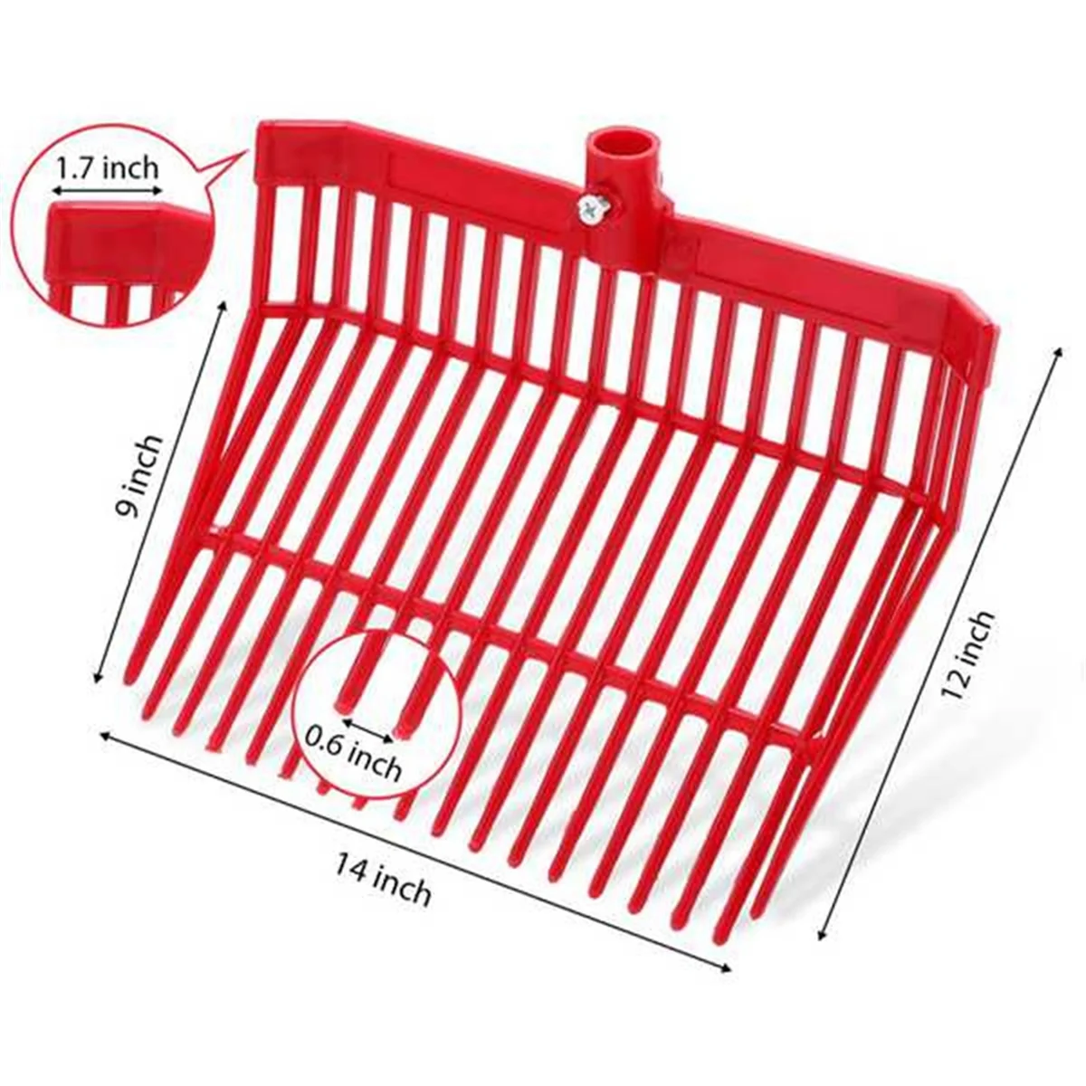 A88M Manure Fork Replacement Head, Pitchfork Head, Horse Manure Rake, for Picking Up Manure, Plastic Fork Replacement Head,A