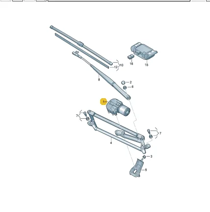 LHD  Front Windscreen Wiper Motor For VW Eos Golf 5 6 MK5 MK6  Jetta 5  1K1955119E  1Q1955119C  1Q1955119B  1Q1955119A