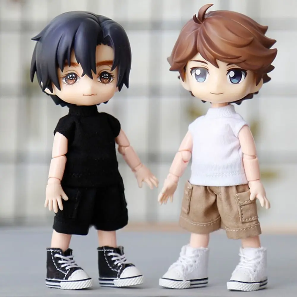 Pantalones cortos vaqueros de muñeca a la moda para muñecas OB11, pantalones cortos de bolsillo, trajes, Mini ropa para muñecas para muñecas BJD 1/12, ropa informal, juguete para niños