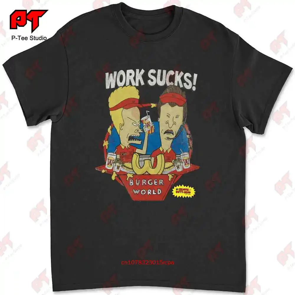 Bevis And Butthead Work Sucks T-shirt LXAZ