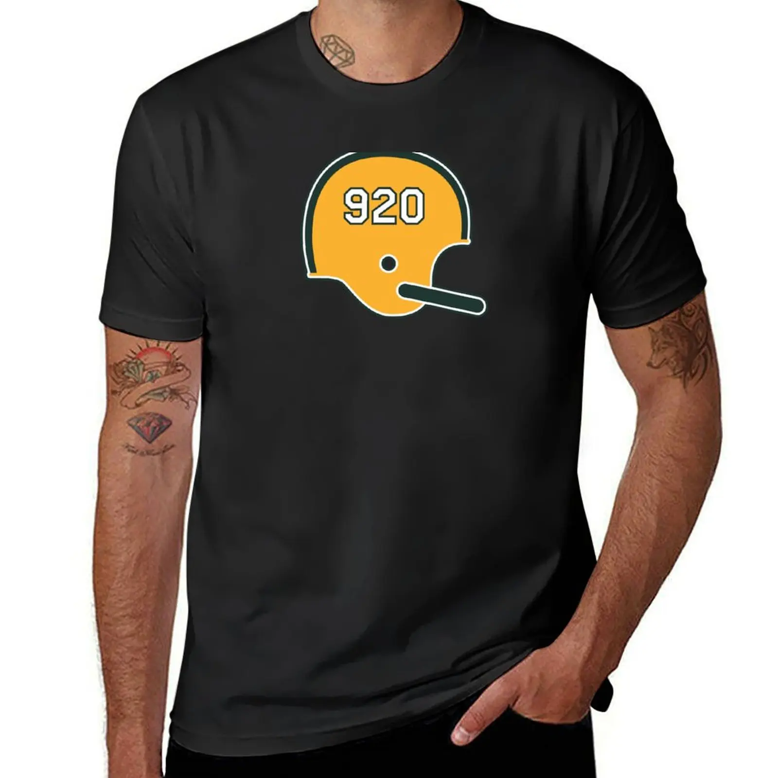 Green Bay Packers 920 Helmet T-Shirt for a boy new edition vintage fruit of the loom mens t shirts