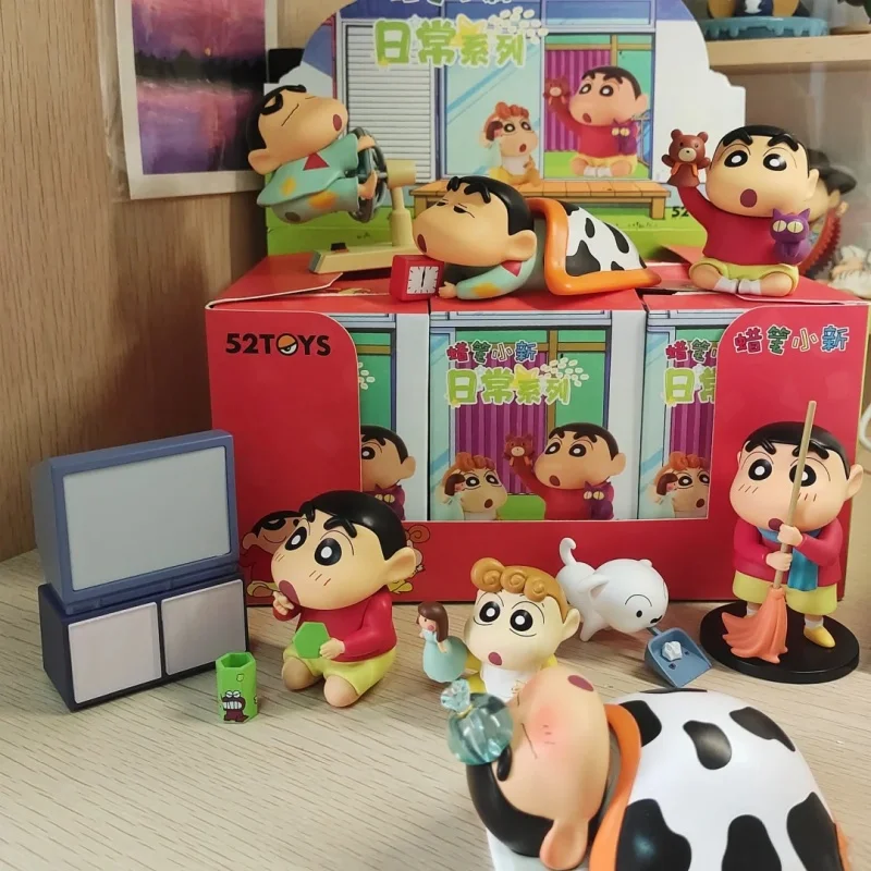 クレヨンしんちゃん デイリーシリーズ トレンディプレイ ブラインドボックス かわいい子供のおもちゃ ミステリーボックス 漫画デスクトップオーナメントモデル トレンディギフト
