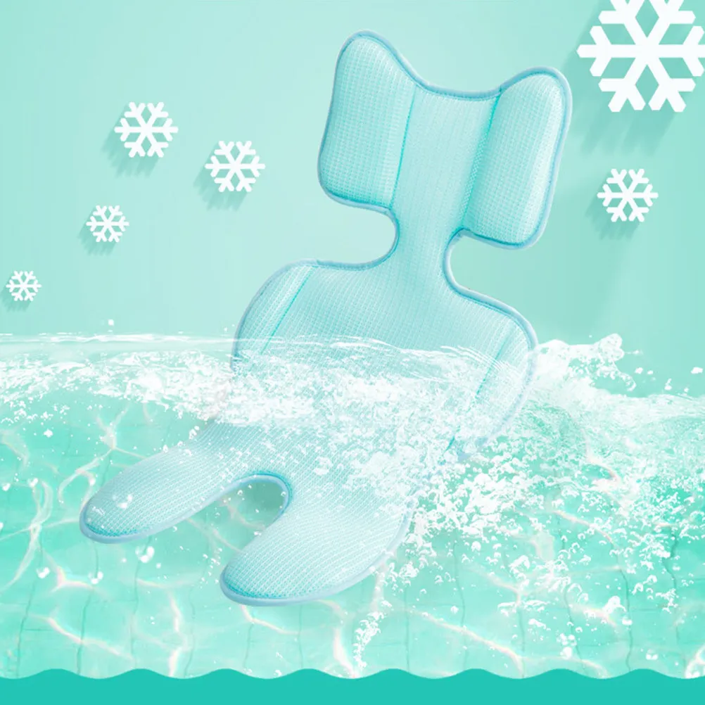 Baby Stroller Breathable Seat Cushion Sky-Blue Thickened Cotton Cushion Suitable for Baby Chair Safety Seat Soft Comfortable