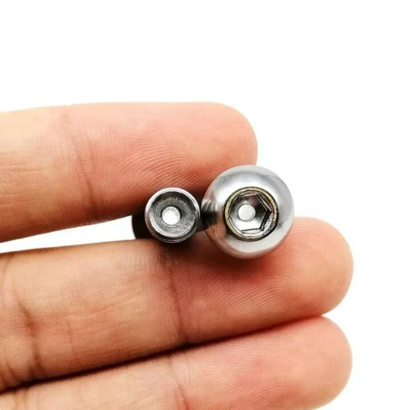 

10PCS M2 M2.5 M3 M4 M5 M6 Stainless Steel 304 Round Head Hexagon Hollow Screw Hollow Bolt Mask Machine Threading
