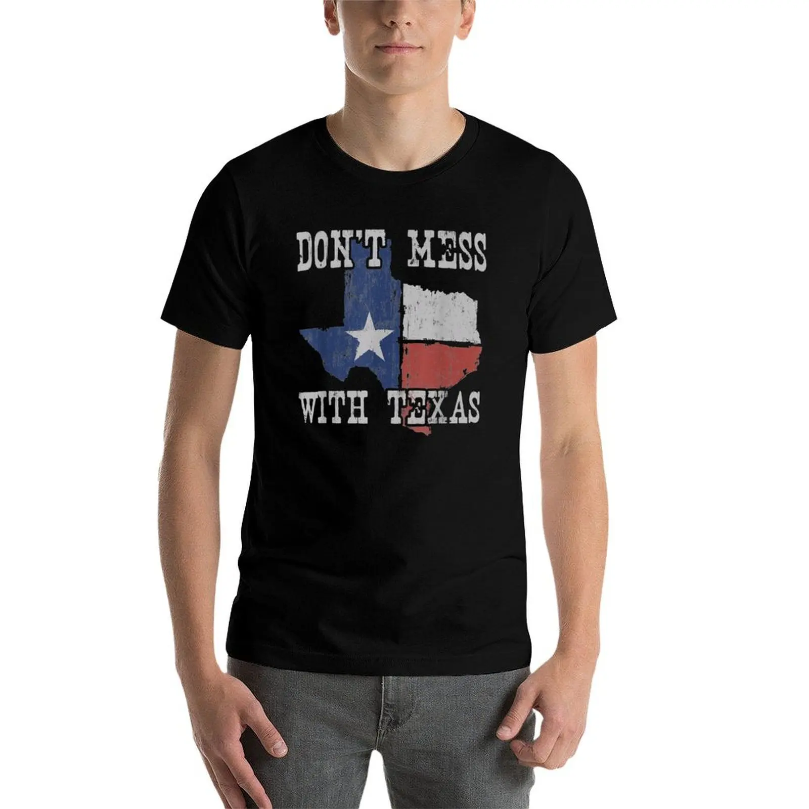 

Don't Mess With Vintage Texas Longhorn Lone Star State T-Shirt man t shirts cotton T-Shirt