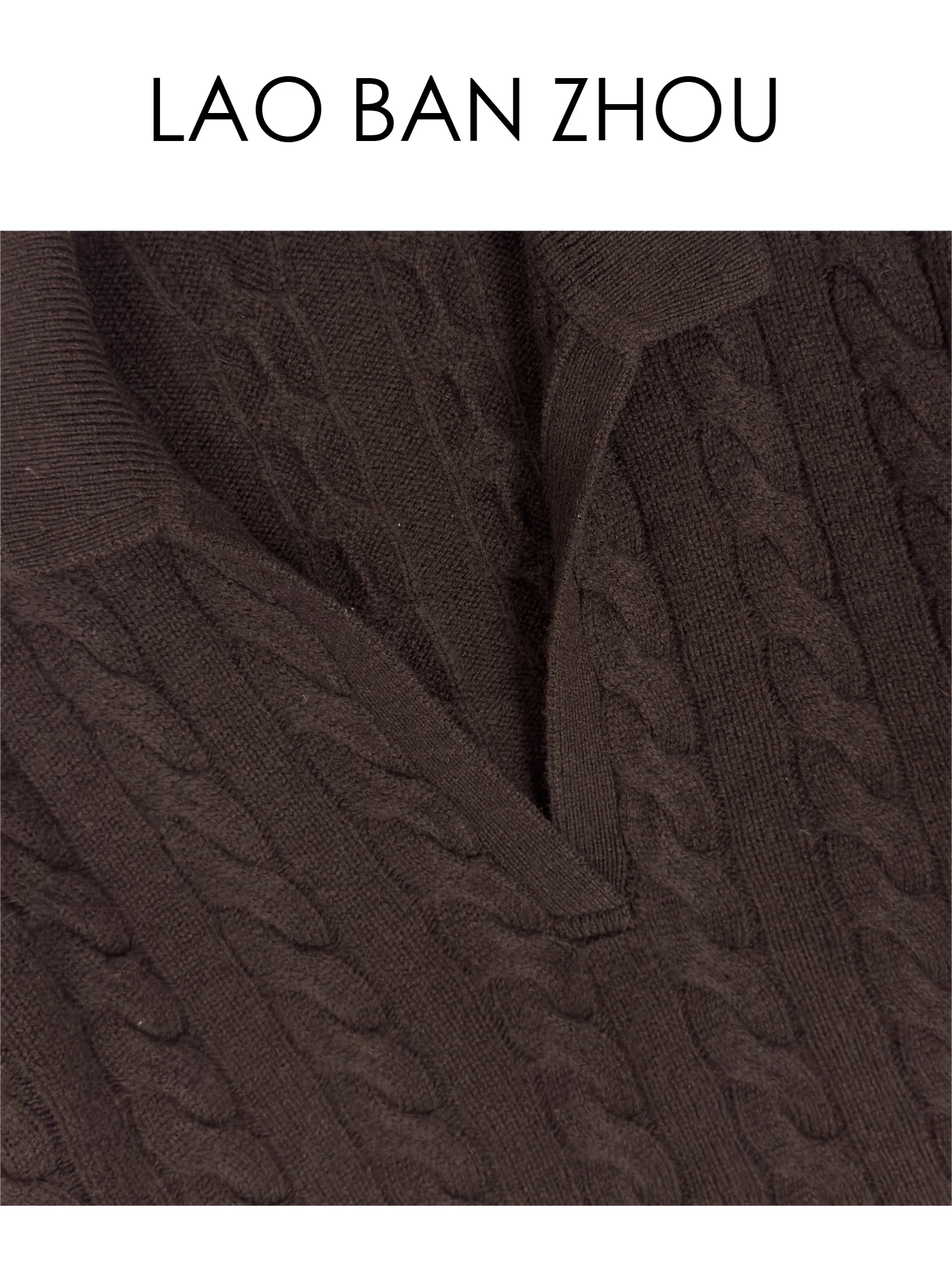 

Zhou Vintage V-Ne Knitted Sweater Lazy Sle Wool Blend Autumn Winter Long Sve Regular Fit Color Commute Faion