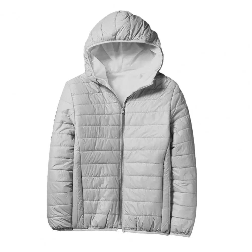 Manteau en coton zippé à capuche pour homme avec poches rembourrées, manteau coupe-vent chaud, protection du cou, hiver