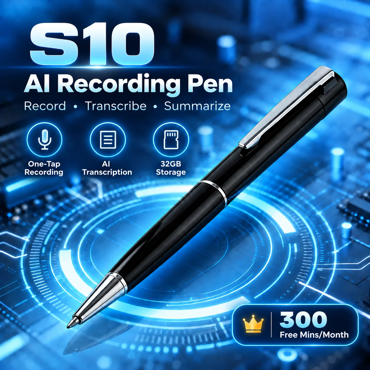 Voice Recorder Pen - AI Voice Recording Pen, 32GB Digital