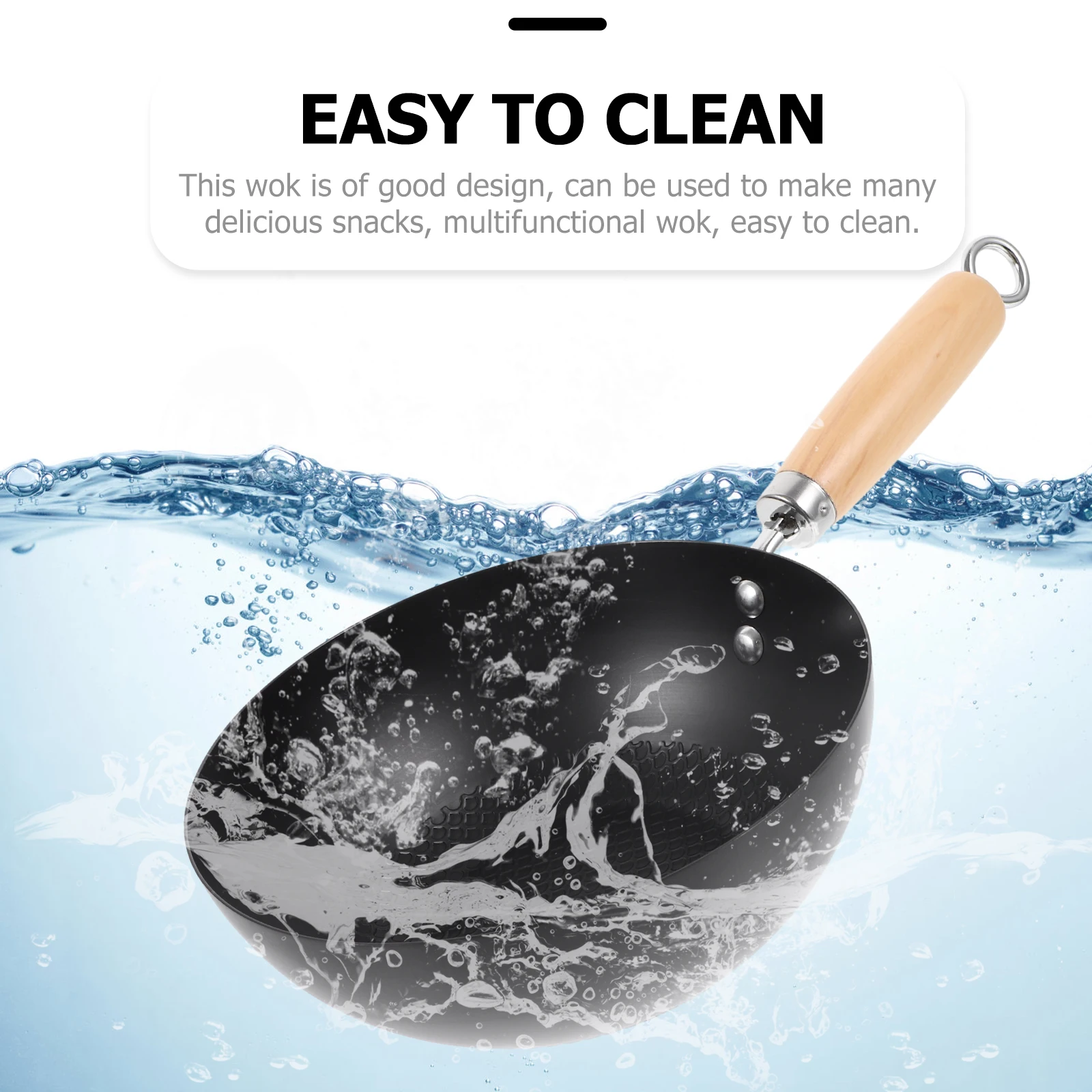 

Small Wok Iron Wrought Iron Frying Pan Household Kitchen Cooking Pan Non-Stick Gas Stove Round Bottom Traditional Wok