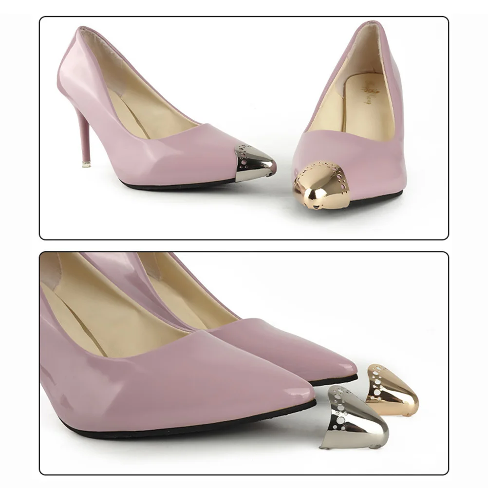 

3Pairs Shoes Toe Protective Cover Metal High Heel Protectors for Wedding Graduation Party Durable Gift Toe Protector