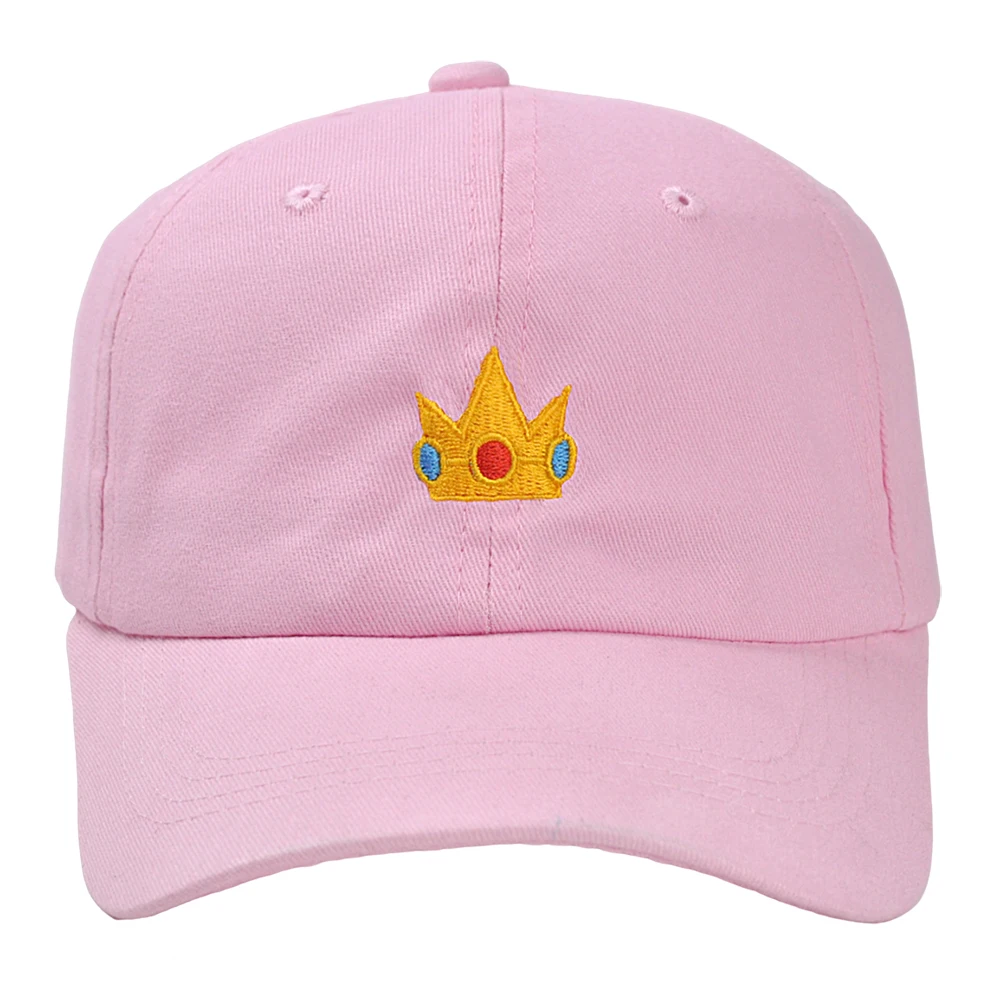 Crown Embroidered  Baseball Cap Princess Peach  Girl Hat Rosalina Dad Cap  Spring  Summer Beach Woman Comfortable Sun Hat