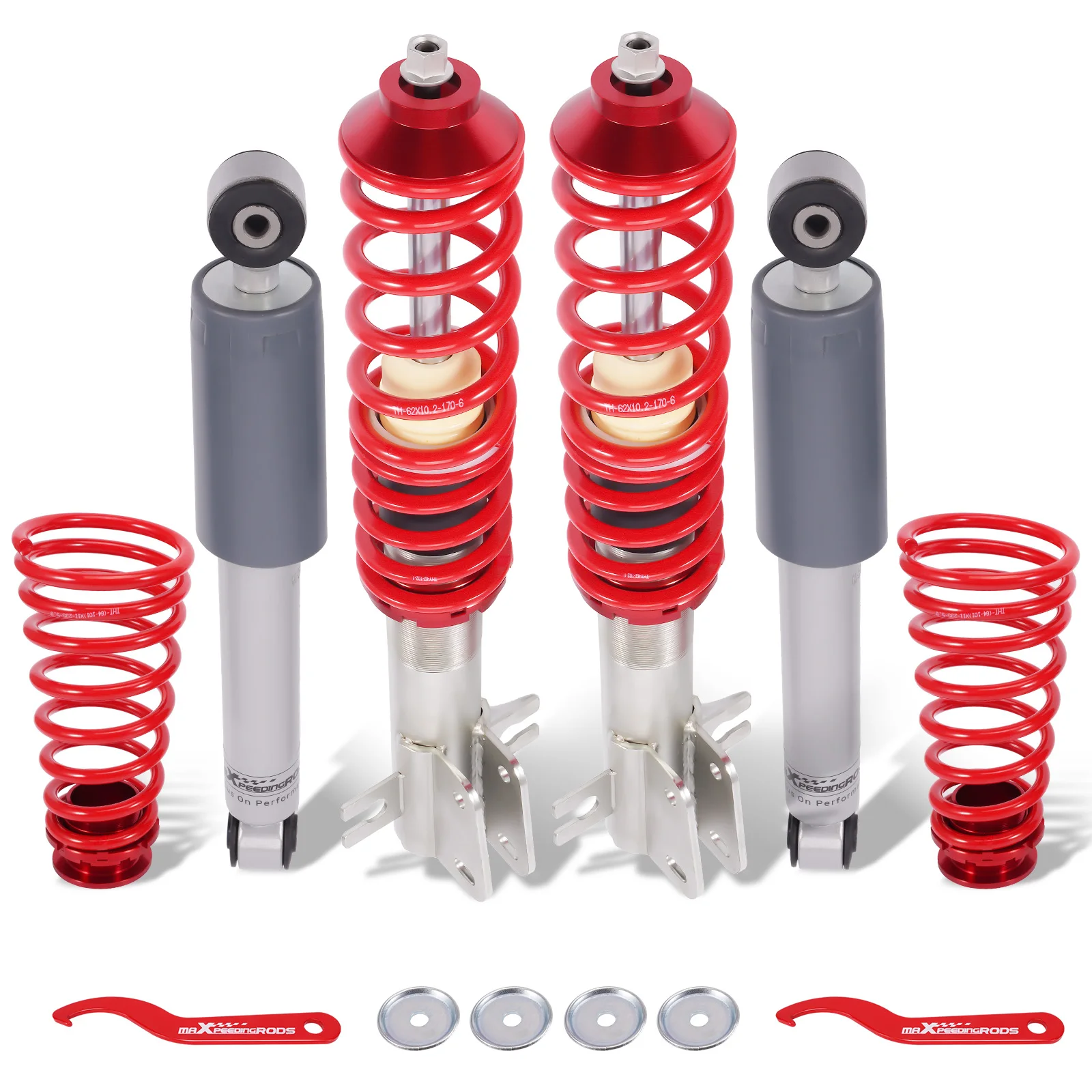 For New Front/Rear Coilover Shock Absorber for Fiat Punto MK2 188 FWD 1999-2012 with 2-Year Warranty