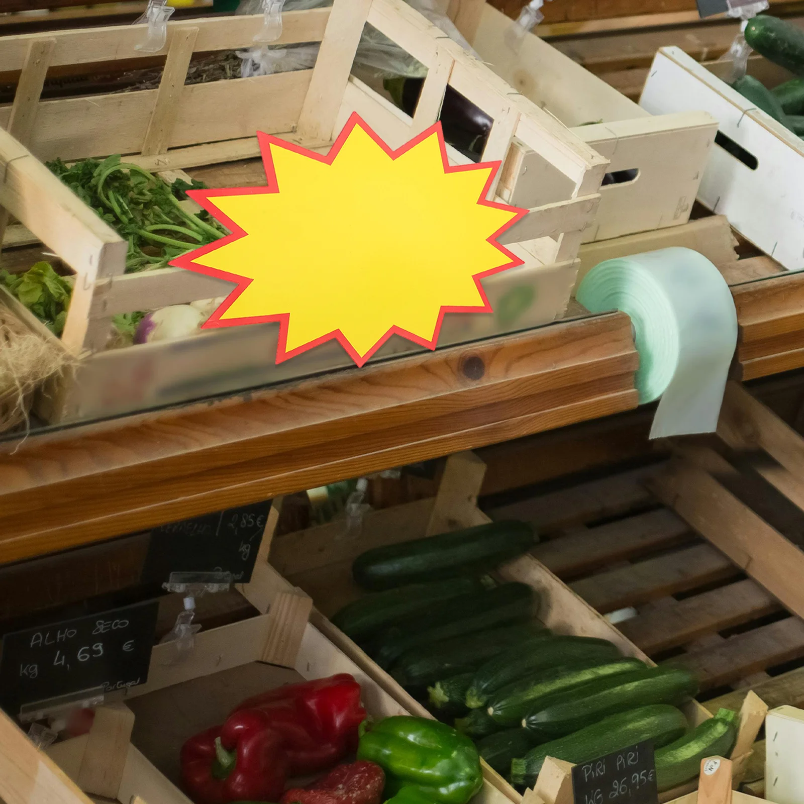 

30 шт., наклейки со знаком взрыва, пустая рекламная бумага, желтая, долговечная для супермаркетов, ценники, карточки с местами для вечеринок