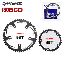 Prowheel 130BCD Bicycle Chainring 53/39T Road Bike Chainwheel 53T 39T Double Speed 130 BCD Folding Bike Chainring 10/11S