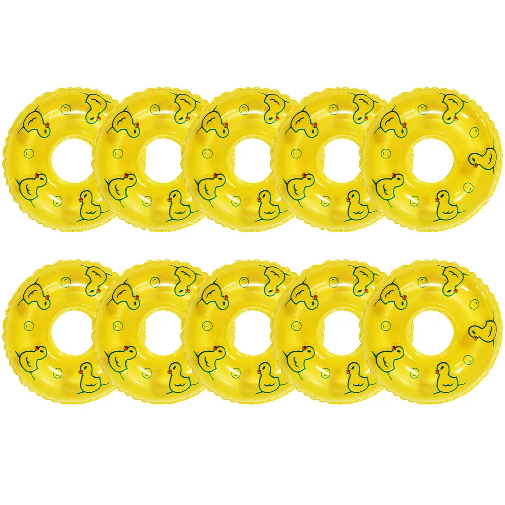 

10Pcs Simulated Swim Rings Detailed Desktop Miniature Decor for Dollhouse Garden Setup Creative Play Accessories