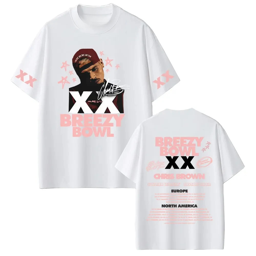 Chris Brown Tee Merch T-shirts Cosplay Women Men Fashion Casual Crewneck Short Sleeve Streetwear T-shirt Gift Clothing