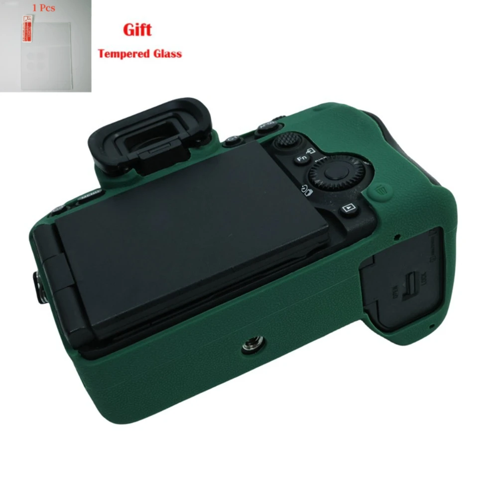 For Sony Alpha 7M5 A7R5 Silicone Case Dustproof Scratchproof Skin Soft rubber case Protective Cover+ 1PCS Free Tempered Film