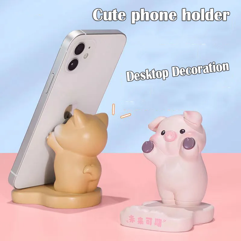 Fashion Cartoon Bracket Phone Stand Desktop Holder Desktop Decor Ornaments Pushing Hands Bracket Smartphone Phone Stand Steady