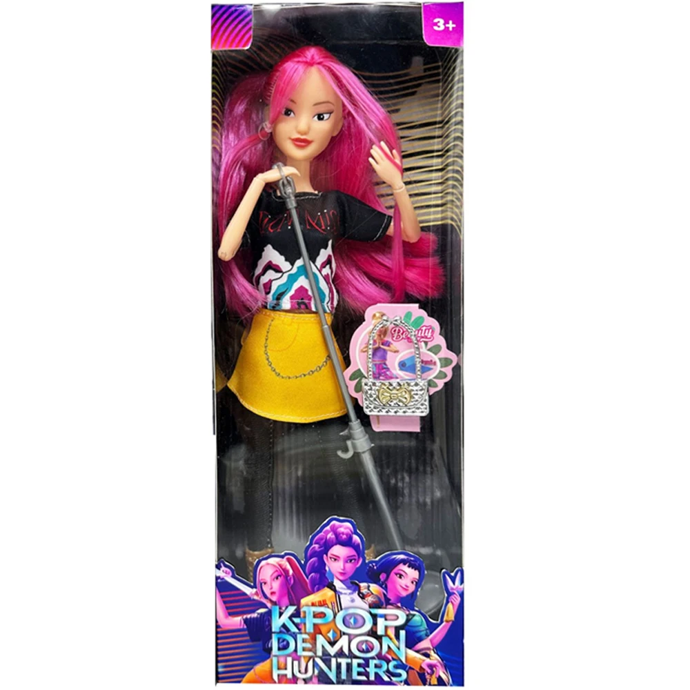 ???Hot Kpop Demon Hunters Action Figure Toy Derpys Tiger Rumi Mira Zoey Sussy Estatueta Boneca Para Fãs Presentes de Natal ﻿
