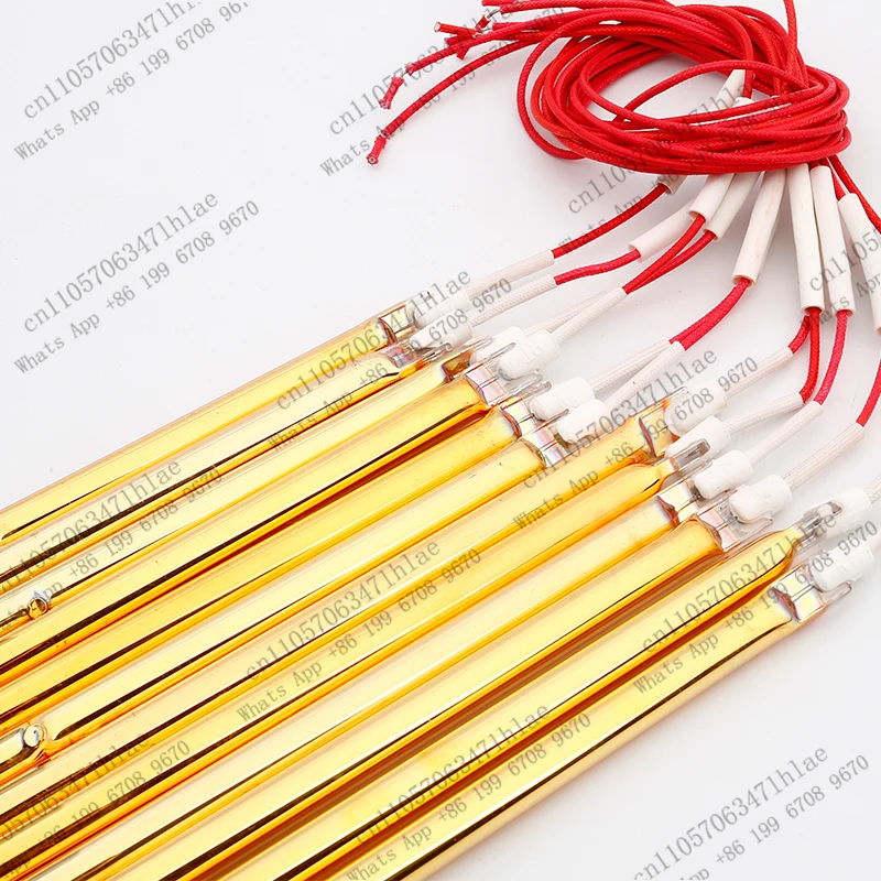 2pcs Long Straight Carbon Fiber Electric Heating Tube Gold Tube Infrared Integrated Ceiling Electric Heater