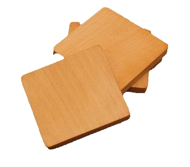 100pcs/lot 8.8cm Beech & Walnut Wood Coasters Cup Coffee Tea Cup Pads Drinking Mats Teapot Drink Coaster Wholesale