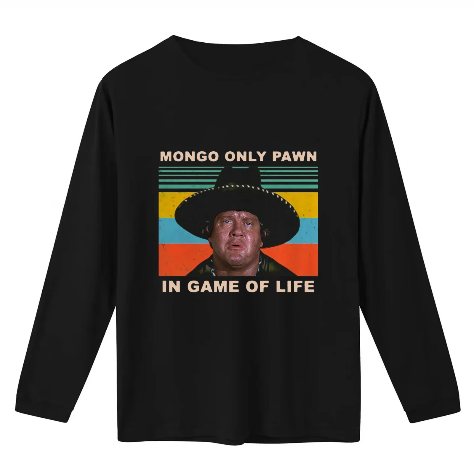 Mongo Only Pawn In Game of Life 80s Movie Vintage T-Shirt Summer Casual Cotton Tee Oversized Streetwear Tops Unisex Men Women