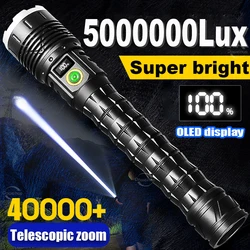 900W High Power LED Flashlights Super Bright Rechargeable Flashlight 4000M Ultra Powerful Tactical Torch Outdoor Camping Lantern