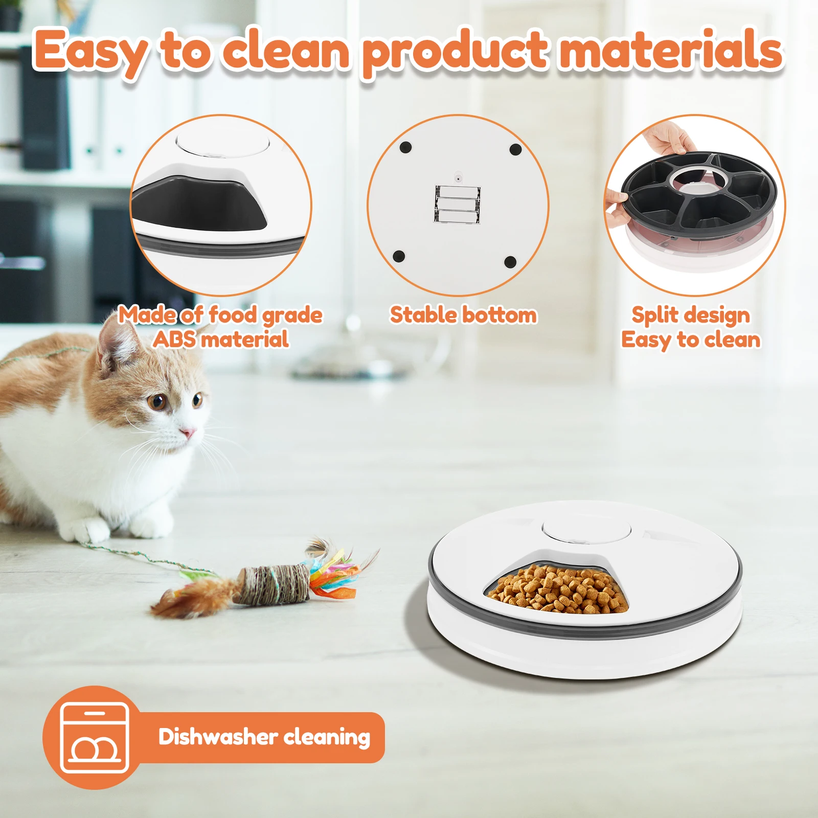 Auto Feeder Automatic Cat Feeding Bowls WOpet Automatic Cat Feeder For Wet  Food 48-Hour Timer