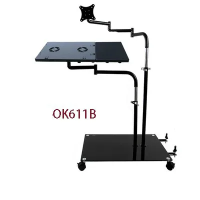 OK611 Bedside Moving Laptop Stand Adjustable Sofa Computer Monitor Holder Mount +Keyboard Holder Rotating Laptop Table Lapdesks