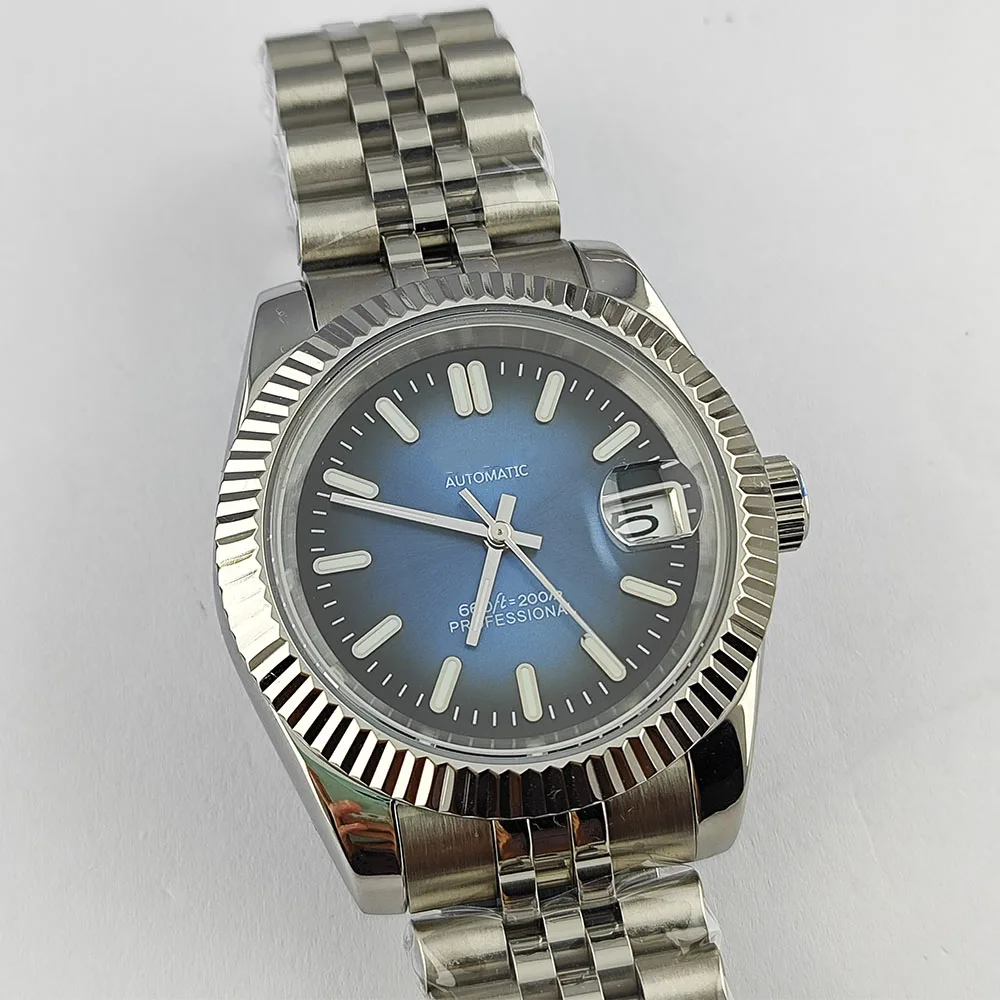 Jam Tangan 36Mm/39Mm Jam Tangan S Dial NH35 Jam Tangan Bisnis Modis Pria Pergerakan Kaca Safir NH35