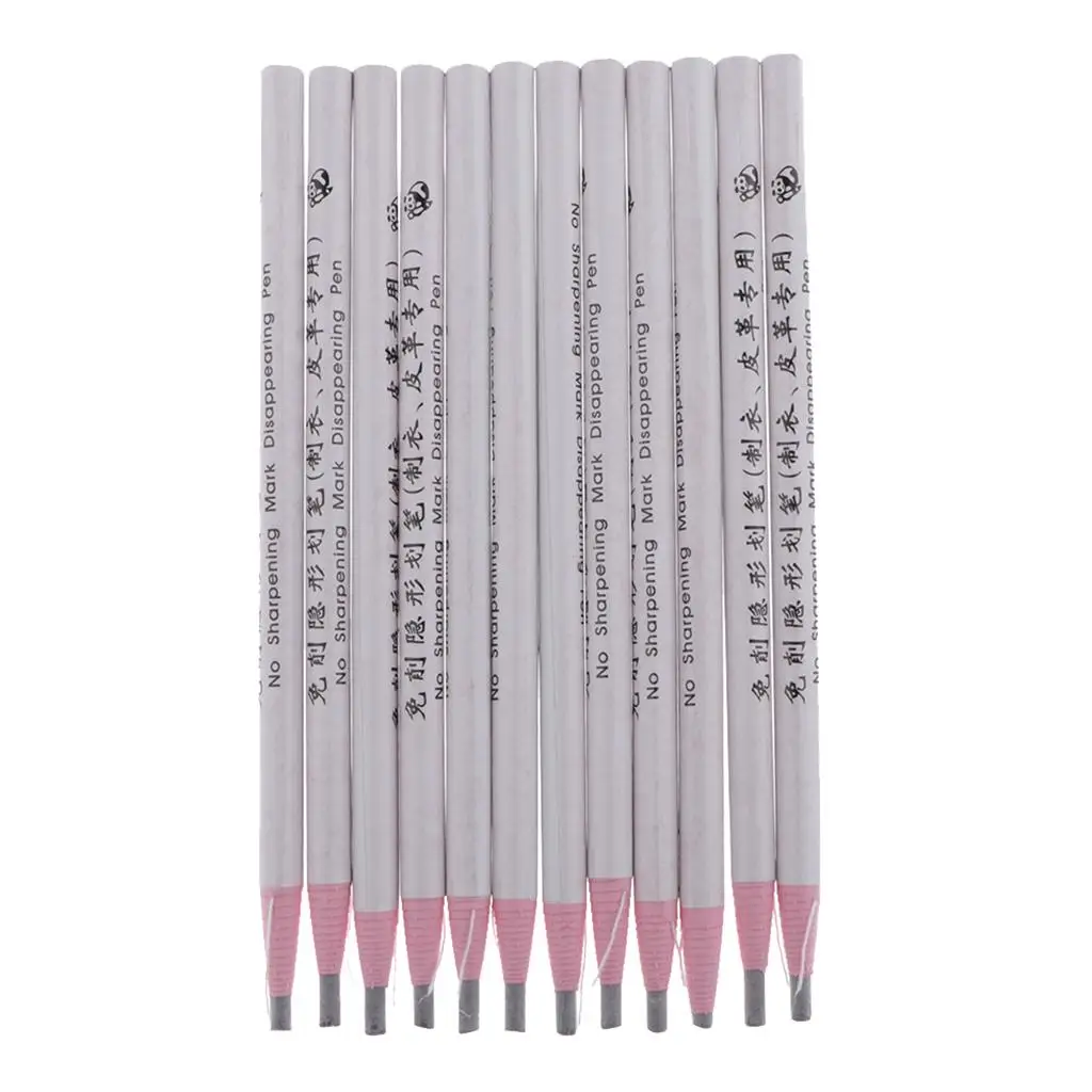 12pcs Tailors Chalk Pencil Grease Markers for Sewing Dressmakers