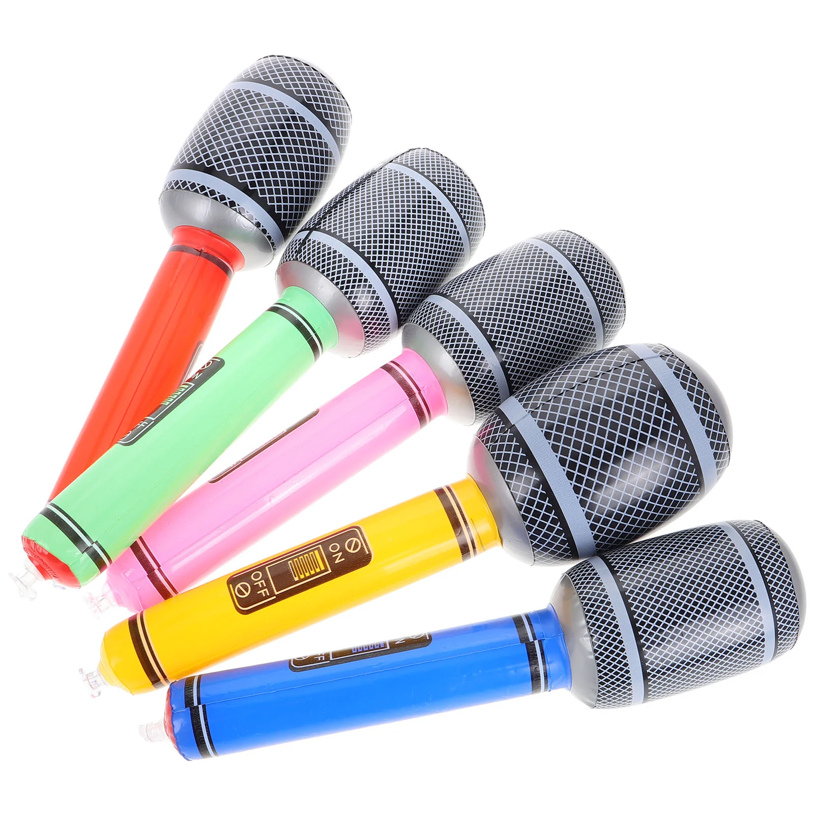 5 Pcs Simulation Microphone Inflatable Cosplay Children Toy Kid Wireless Gift Prop Pvc Blow up Kids Toys