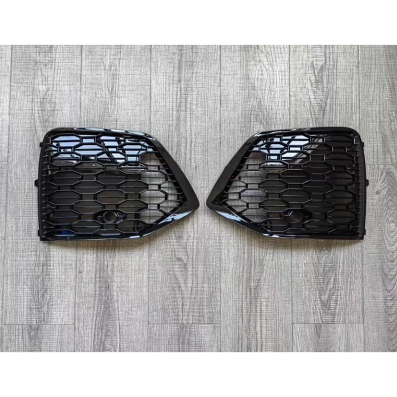 

2pcs Auto Left Right Front Honeycomb Bumper Fog Light Grille Grill Cover for Audi Q5 SQ5 S-Line Sline Sport 2021 2022 2023