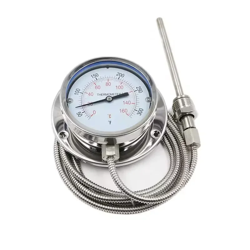 0-650CC pressure thermometer 5m capillary wall-mounted temperature sensor