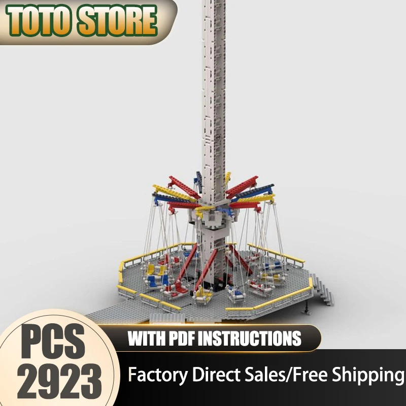 

Moc Building Bricks Fairground Starflyer Ride Модель Технология Городской улицы Блок-игрушка DIY Сборка Рождественские праздничные подарки