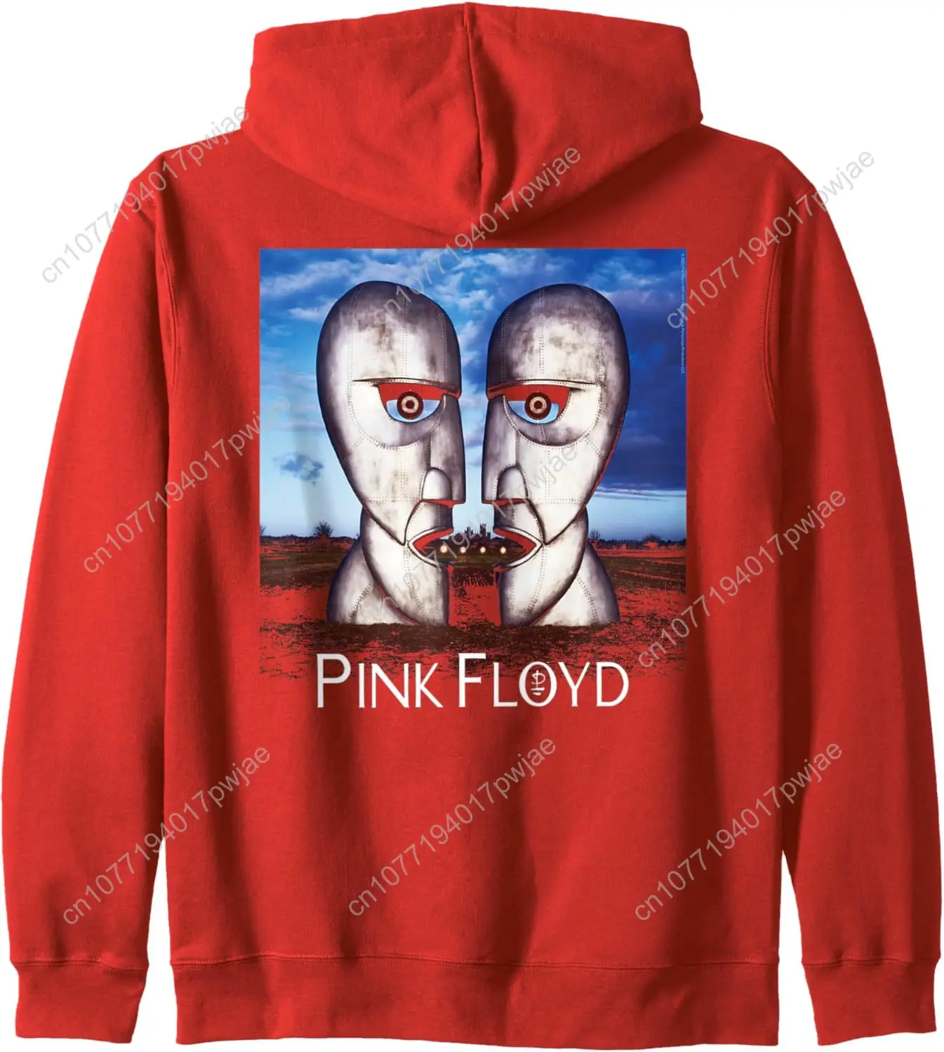 Sudadera con capucha rosa Floyd The Division Bell Rock Music Band con cremallera