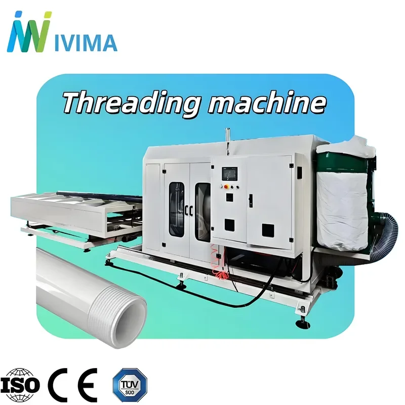 Recycling Machine 2026 IVIMA Heavy PVC Pipe Threading Machine with PLC Control and 1200kg Capacity