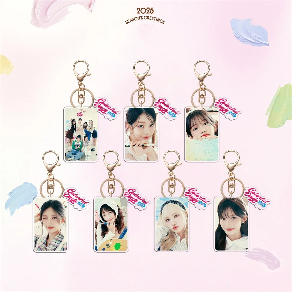 KPOP-Porte-clés de vministériels x en acrylique, 2025 saisons, pendentif Wonyoung REI LIZ Yujin Leesbones, accessoires de sac, ensemble de 2 pièces