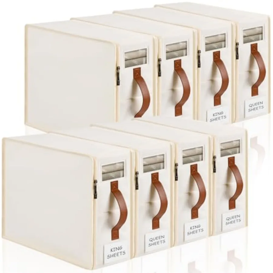 

Bed Sheet Organ 8 Pk No Insects Entry BeddinStorage Box wi Zipper La Handle ow n Closet Organs and Storage for Sheet Set CloinD