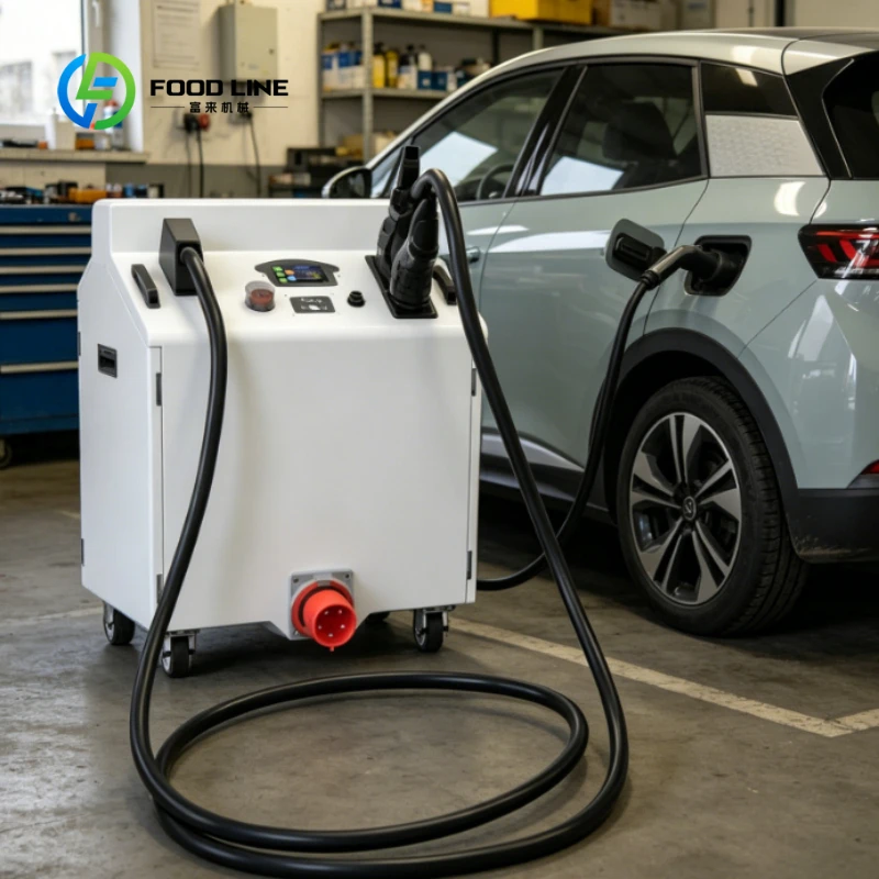 Customized Mobile DC EV Fast Charging Unit, Touch Screen Card Swipe Control Emergency Charger for EV Car Showroom Test Vehicle