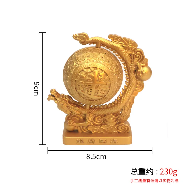 Dragon Teng Four Seas Dragon Ornament Wealth Attraction Fortune Turn Five-Claw Golden Dragon Living Room Office High-End Aromath