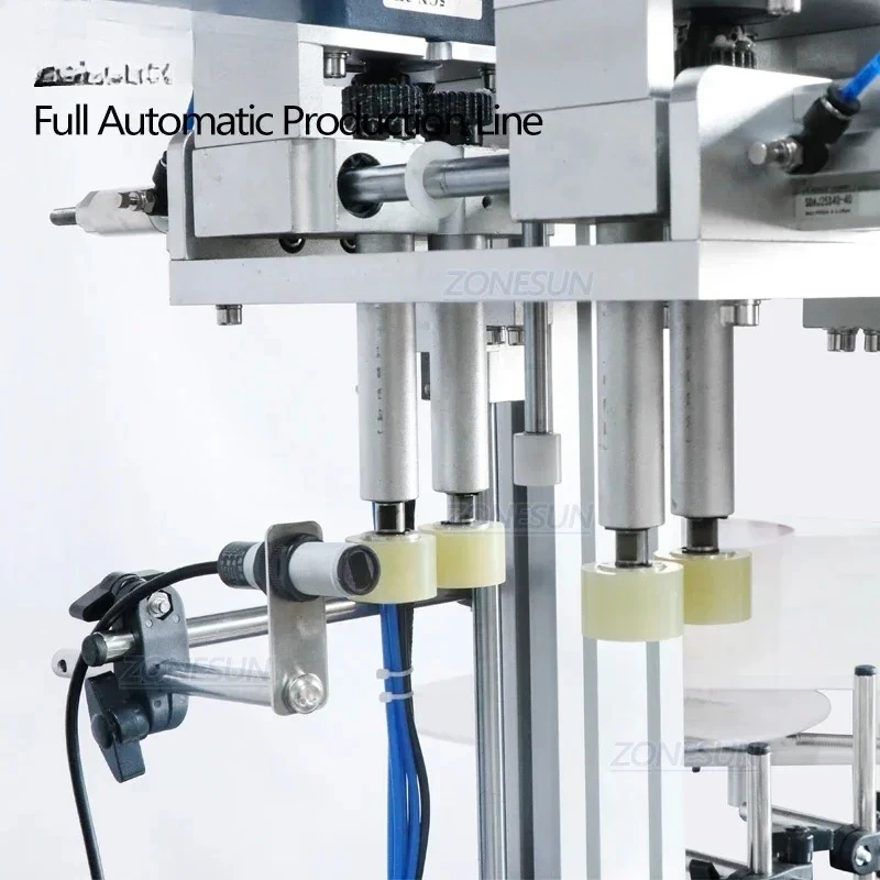 سطح المكتب التلقائي السائل ملء السد وتحديد المواقع آلة وضع العلامات عصير النفط زجاجة بلاستيكية غطاء المسمار منقار البط #2