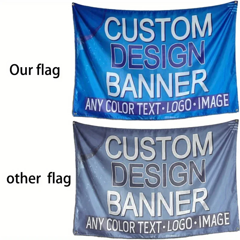 Custom Any Size Full Color Banner Vinyl Polyester Fabric Cloth Indoor Outdoor Advertising Promotion Event Party Sign Gromme