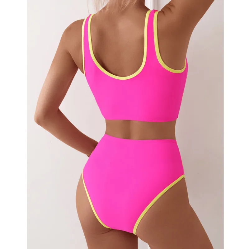 غطاء البطن مثير عالية الخصر البيكينيات النساء ملابس السباحة الإناث لملابس السباحة لباس سباحة مجموعة البكيني بحر بركة السباح